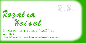 rozalia weisel business card